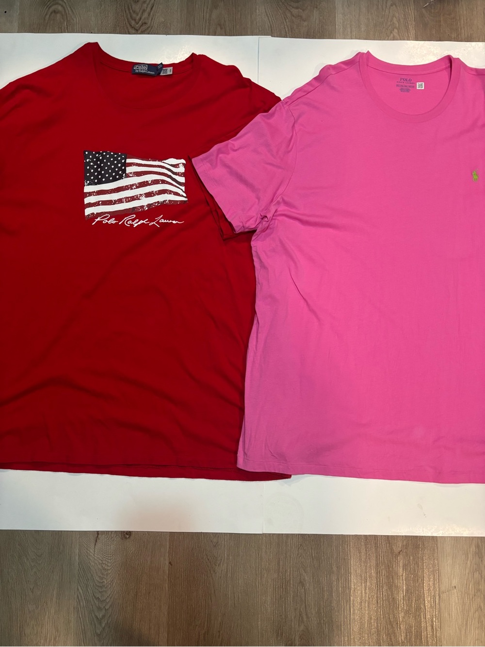 Polo Ralph Lauren Big & Tall 3XLT T-Shirt Lot Red Pink Flag Pony Logo
